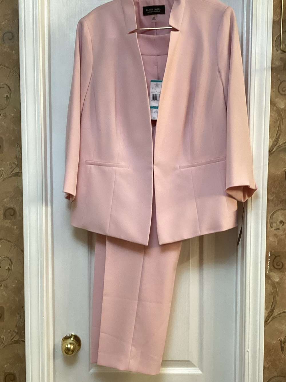 Black Label Pastel Pink Women's Blazer and Trouser Suit